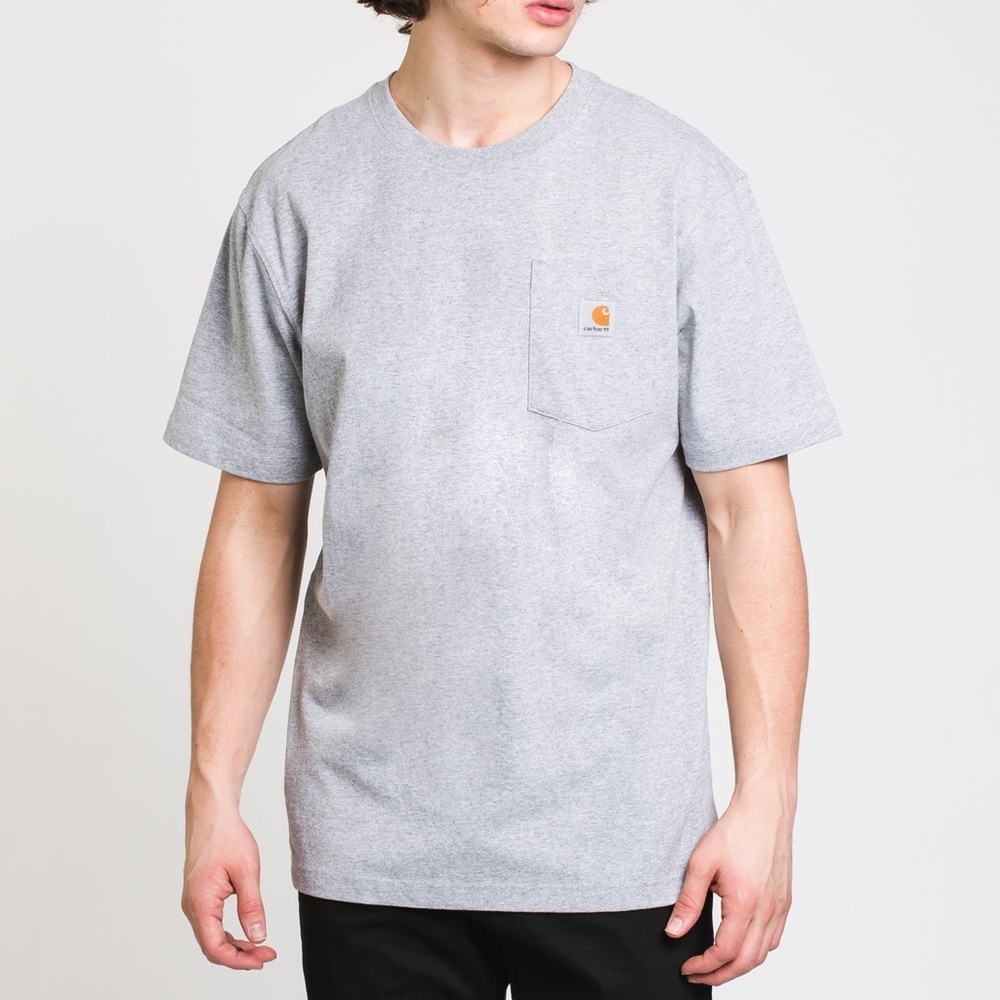 Carhartt Men’s Heather Gray K87 Pocket T-Shirt | Size Small | Good Condition